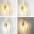 Contemporary Creative Ostrich Feather Design 1-Light Wall Sconce Lamp For Living Room