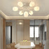 Modern Art Deco Tulip Flower Design 3/7/11/13 Light Semi-Flush Mount Ceiling Light For Living Room