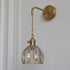 Modern Art Deco Flower Bud Glass Shade 1-Light Wall Sconce Lamp For Living Room