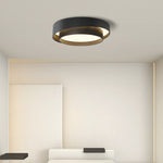 Contemporary Simplicity Two-layer Circle Shade Iron LED Flush Mount Ceiling Light For Living Room