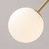 Modern Minimalist Round Globe All Copper Glass 1-Light Pendant Light For Living Room