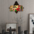 Traditional Tiffany Half Cylinder Zinc Alloy Iron Stained Glass 1-Light Wall Sconce Lamp For Living Room