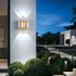 Modern Minimalist Waterproof Rectangle Aluminum Glass LED Wall Sconce Lamp For Outdoor Patio