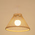 Traditional Japanese Zen Bamboo Weaving Semi-Conical 1-Light Pendant Light For Living Room