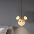 Contemporary Creative Cartoon Animal Iron Glass Ball 1-Light Pendant Light For Living Room