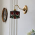 Traditional Vintage Square Rubik's Cube Tulip Brass Glass 1-Light Wall Sconce Lamp For Living Room