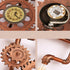 Contemporary Industrial Iron Water Pipe Wood Gear Dashboard 3-Light Wall Sconce Lamp For Entertainment Room