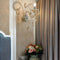Traditional European Glass Crystal Candelabra Hardware 1/2-Light Wall Sconce Lamp For Living Room