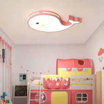 Contemporary Creative Cartoon Whale Acrylic LED Kids Flush Mount Ceiling Light For Bedroom