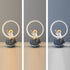 Contemporary Creative Resin Cartoon Astronaut Planet Iron Ring LED Kids Table Lamp For Bedroom