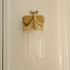 Modern Art Deco Brass Crystal Tassel 1-Light Wall Sconce Lamp For Living Room