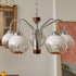 Contemporary Vintage Pod Iron Glass 3/4/5 Light Chandelier For Living Room