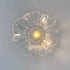 Traditional Vintage Lotus Leaf Glass Brass 1-Light Pendant Light For Living Room