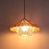 Traditional Rustic Rattan Weaving Straw Hat 1-Light Pendant Light For Dining Room
