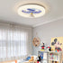 Contemporary Creative Astronaut Round Iron Acrylic LED Flush Mount Ceiling Light For Bedroom