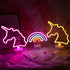 Contemporary Creative Rainbow Unicorn Plastic Acrylic LED Table Lamp For Bedroom