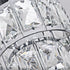 Contemporary Luxury Stainless Steel Frame Double Crystal Rings 1-Light Semi-Flush Mount Ceiling Light For Living Room