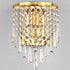 Modern Luxury Half Round Octagonal Beads Stainless Steel Crystal 1-Light Wall Sconce Lamp For Living Room