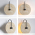 Modern Minimalist Round Iron Yellow Travertine 1-Light Wall Sconce Lamp For Living Room