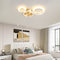 Modern Luxury Golden Circle Acrylic LED Flush Mount Ceiling Light For Living Room