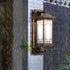 Traditional Chinese Aluminum Square Chinese Knot Pattern LED Waterproof Solar Wall Sconce Lamp For Outdoor Patio