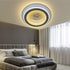 Contemporary Creative Diamond Mandarin Ducks Design Acrylic Round Shade LED Flush Mount Ceiling Light For Bedroom