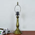 Traditional Tiffany Tulip Floral Aluminum Stained Glass 1-Light Table Lamp For Bedroom