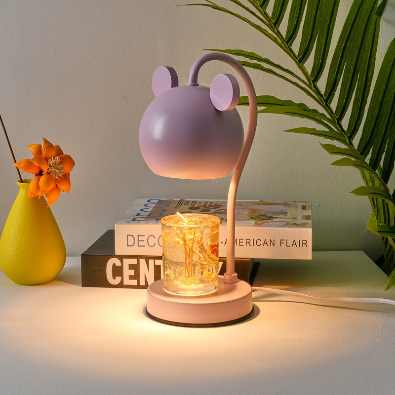 Contemporary Creative Bear Hardware 1-Light Aroma Melt Wax Table Lamp For Bedroom