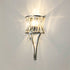 Contemporary Luxury Prismatic Clear Crystal Shade Iron 1-Light Wall Sconce Lamp For Living Room