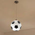 Contemporary Creative Iron Glass Basketball Shade 1-Light Pendant Light For Bedroom