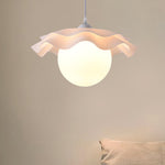 Modern Minimalist Petal Orb Acrylic Glass 1-Light Pendant Light For Living Room