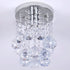 Contemporary Luxury Hardware Dazzling Crystal Strings 1-Light Flush Mount Ceiling Light For Hallway