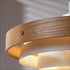 Modern Minimalist Multiple Layers Round Hardware Solid Wood 1-Light Pendant Light For Living Room