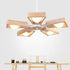 Contemporary Scandinavian Windmill Iron Wood 3/5/6/8 Light Chandelier For Living Room