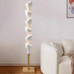 Contemporary Scandinavian Iron Multilayer Floral Shade LED Standing Floor Lamp For Bedroom