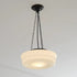 Contemporary Simplicity Iron Glass Cylinder Shade 3-Light Chandelier For Living Room