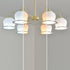 Modern Art Deco Iron Frame PLA Bell Orchid Flower Shade 3/5/6-Light Chandelier For Living Room