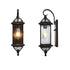 Contemporary Industrial Copper Glass Lantern 1-Light Waterproof Wall Sconce Lamp For Outdoor Patio