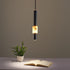 Contemporary Luxury Copper Long Strip Marble Shade LED Pendant Light For Living Room