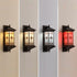 Traditional Chinese Aluminum Square Chinese Knot Pattern LED Waterproof Solar Wall Sconce Lamp For Outdoor Patio