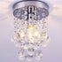 Contemporary Luxury Hardware Dazzling Crystal Strings 1-Light Flush Mount Ceiling Light For Hallway