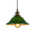 Contemporary Retro Emerald Green Flared Glass Shade 1-Light Pendant Light For Dining Room