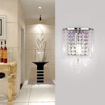 Modern Luxury Half Round Octagonal Beads Stainless Steel Crystal 1-Light Wall Sconce Lamp For Living Room