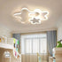 Contemporary Scandinavian Star Acrylic Shade Hardware LED Flush Mount Ceiling Light For Bedroom