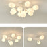 Modern Art Deco Tulip Flower Design 3/7/11/13 Light Semi-Flush Mount Ceiling Light For Living Room