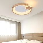 Contemporary Scandinavian Log Ring Acrylic LED Flush Mount Ceiling Light For Bedroom