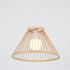 Traditional Japanese Zen Bamboo Weaving Semi-Conical 1-Light Pendant Light For Living Room