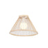 Traditional Japanese Zen Bamboo Weaving Semi-Conical 1-Light Pendant Light For Living Room