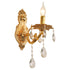 Traditional French Gold Zinc Carved Sconce 1/2 Light Wall Sconce Lamp For Dining Room