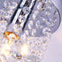 Contemporary Luxury Hardware Dazzling Crystal Strings 1-Light Flush Mount Ceiling Light For Hallway